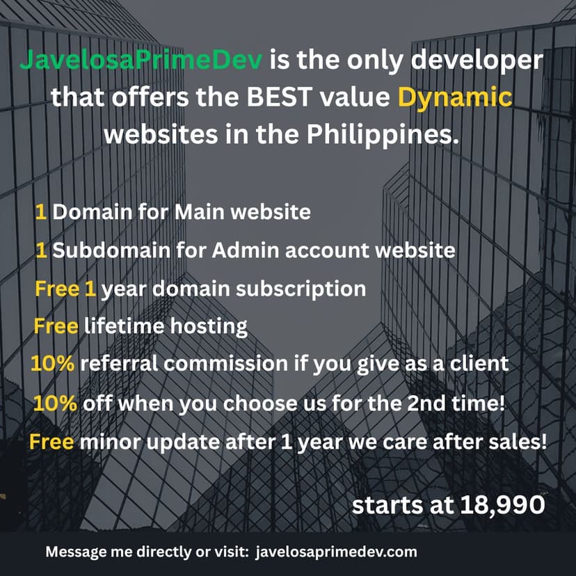 Website pricing and services in the Philippines